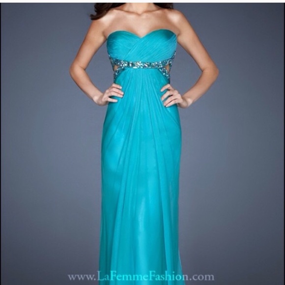 La Femme Peacock Dress